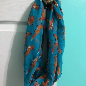 BLUE FOX INFINITY SCARF NEVER WORN